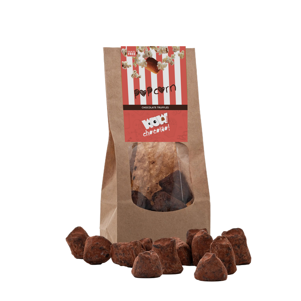 Popcorn Chocolate Truffles - Biodegradable bag 130g