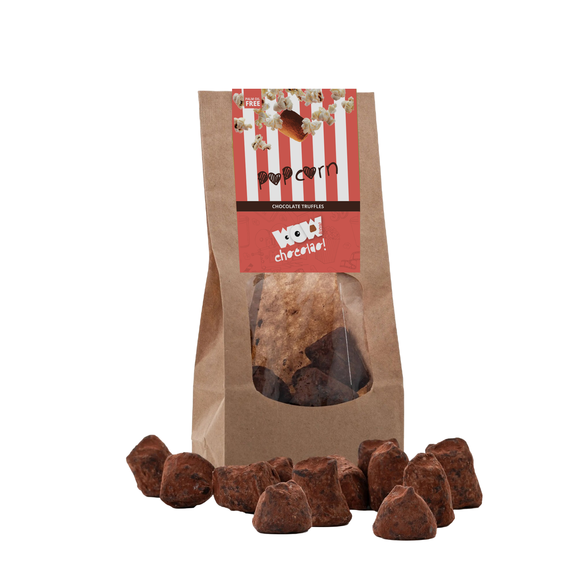 Popcorn Chocolate Truffles - Biodegradable bag 130g